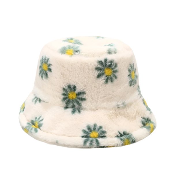 bob en fourrure fleurie