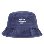 casquette en jean "Choisissez la joie"